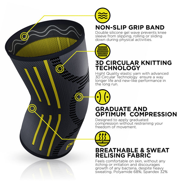 Knee Support REG-100 (Yellow) - Pure Support