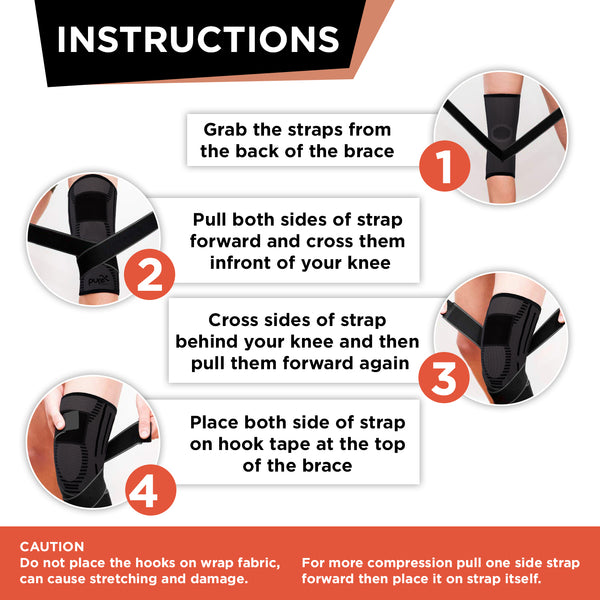 Knee Support Strap REG-100 (Black) - Pure Support